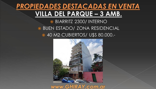 Imagen 2 de 8 de 3 Amb C/dep. Villa Del Parque, Biarritz 2328. Impecable