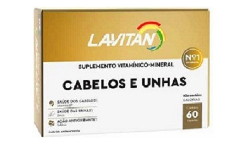 Lavitan Mais Hair C/ 60 Cápsulas Nutrição Capilar E Unhas