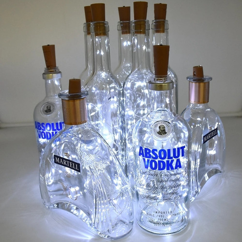 Kit 20 Luces Navideñas Para Botellas De Exterior