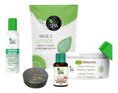 Kit Skincare Antiacne Argila E Sabonete Verde + Creme Facial