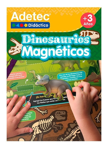 Dinosaurios Láminas Magnéticas Juega Y Aprende +3años Adetec