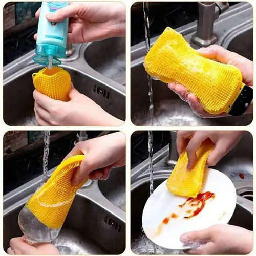 Cepillo De Limpieza De Silicona 3 En 1 Multifuncional Para C