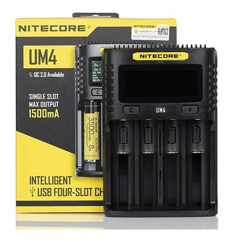 Cargador Um4 Usb Nitecore 4 Slots Display De Estado