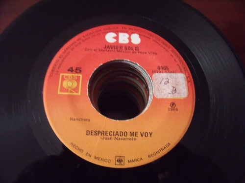 Ep Javier Solis, Despreciado Me Voy (Usado)