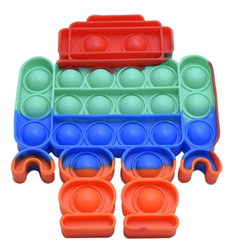Imagen 3 de 7 de Kit 2 Pzas Robot Fidget Grande Pop It Juguete Burbujas Niños