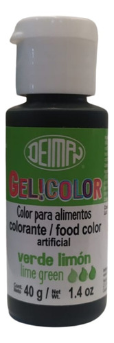 Colorante Verde Limón En Gel Comestible 40g Confitería