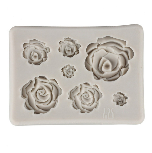 1pcs Molde De Silicona Flor De Rosa Fondant Chocolate Resina
