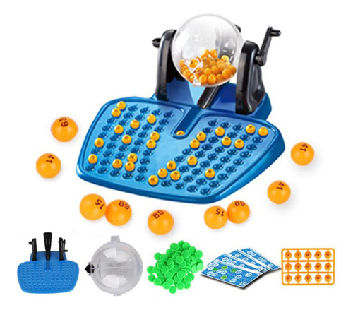 Lotto Game Set Rotary Cage Family Party 48 Cartas Toy Age 3+