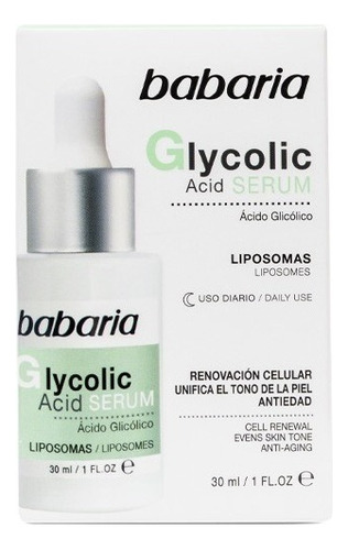 Babaria Ácido Glicólico Serum Renovación Celular 30ml Tipo de piel Con manchas/normal