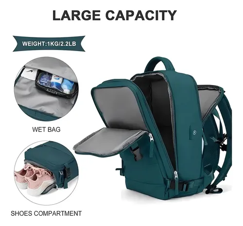 Mochila Para Portátil DE LAMASSU Cassius - Impermeable, Para 12-16 Pulgadas, Diseño Rolltop, Unisex