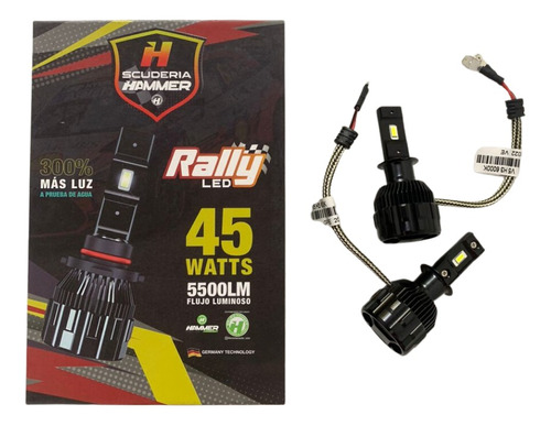 Bombillo Led H3 Hammer Scuderia Kit 45watts 5500lm 6000k 