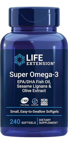 Life Extension Super Omega 3 Aceite De Pescado 240caps