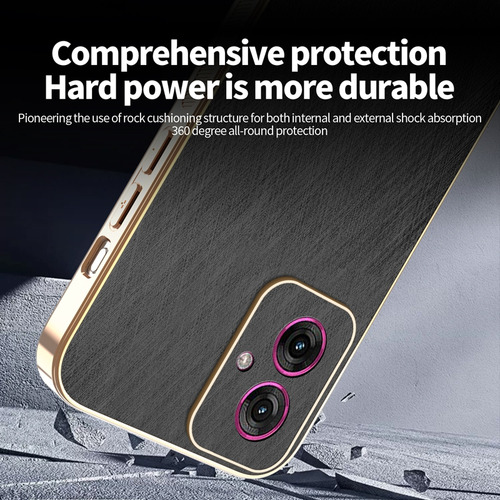 Funda Protectora Para Realme C75 4g Resistente A Los Arañazos, Lujosa, Marco Galvanizado, Piel De Seda