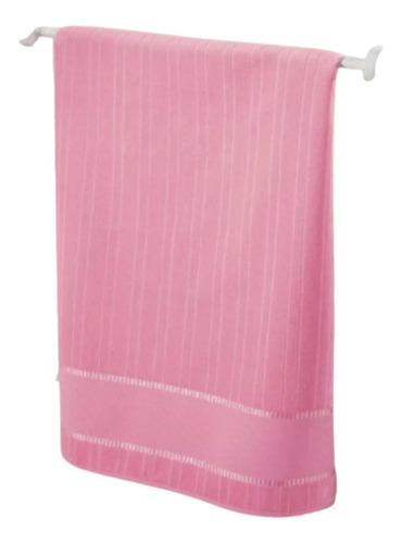 Toalha De Banho Para Bordar Bella Ponto Cruz 70x140 Velour Cor Rosa