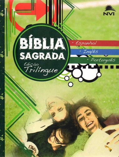 Bíblia Nvi Trilíngue Inglês Português Espanhol Verde Pequena