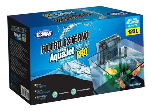 Filtro De Cascada Aquajet Slim 120 Para Acuarios Hasta 120l