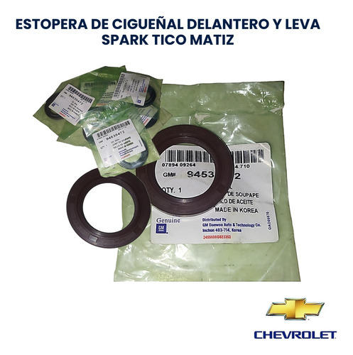 Estopera De Cigueñal Delantero Y Leva Para Chevrolet Spark 