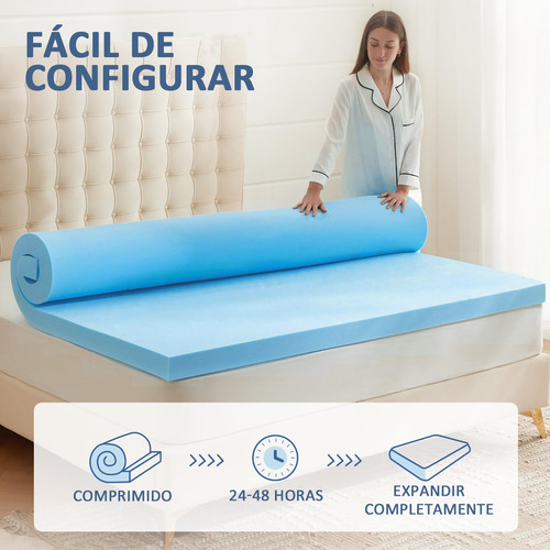 Colchoneta Memory Foam King Size Confort 190x200x7cm