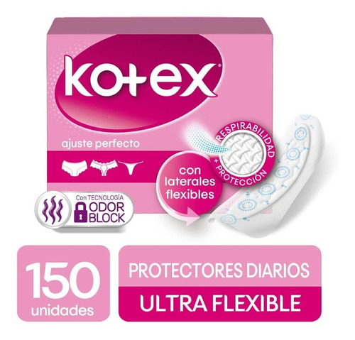 Protectores Diarios Kotex Ultraflexibles 150u