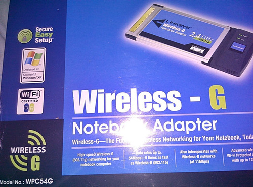 Tarjeta Wireless-g Notebook Adapter Linksys 2.4 Ghz  802,11g