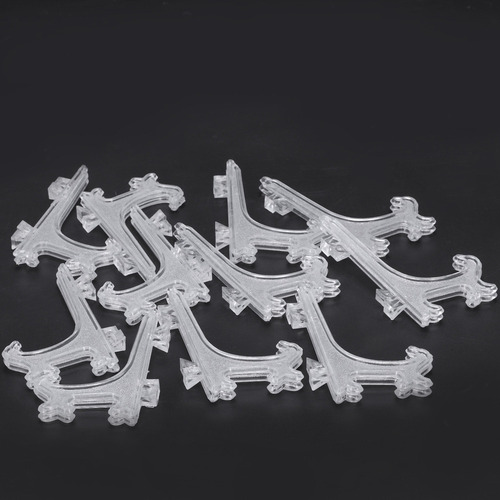 12 Caballetes O Soportes Para Platos De Plástico De 3 Pulgad