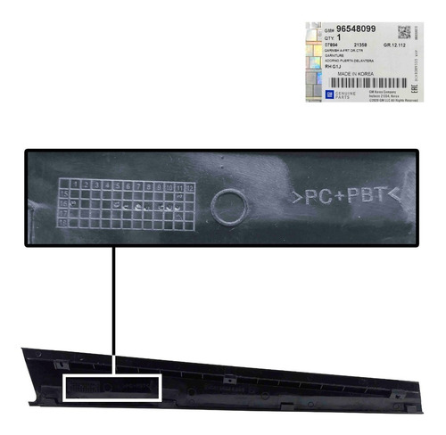 Imagen 7 de 8 de Platina Paral Puerta Delantera Derecha Optra Hatchback Orig