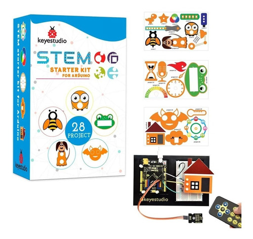 Kit Programación Para Arduino Keyestudio Stem 28 Proyectos