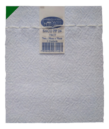 Pano De Chão Saco Duplo Alvejado Pp24 50x70cm Atacado 10 Un Cor Branco