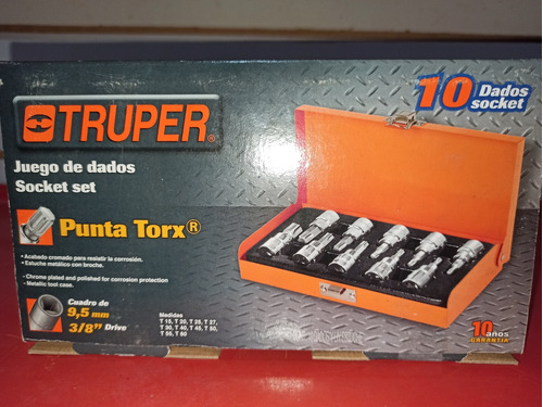 Juego De Dados Punta Torx Truper 