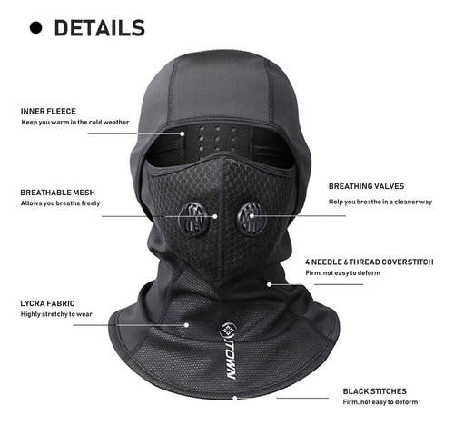 Balaclava Respirável Para Homens Mulheres Proteção Contra Po