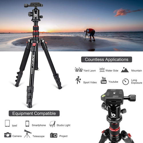 Bonfoto B690a Camera Trípode Para Viajes, Trípode Dslr De De