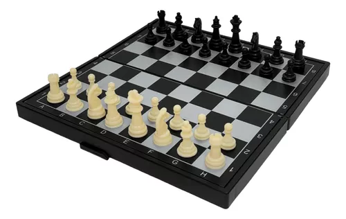 Jogo De Xadrez De Tabuleiro 32Pçs Dobravel Com Imã Chess - Show