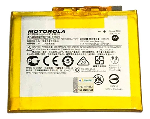 Flex Carga Batera Kv30 Original Motorola Moto Xt2000