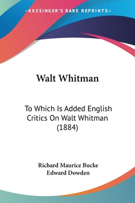 Libro Walt Whitman: To Which Is Added English Critics On ...