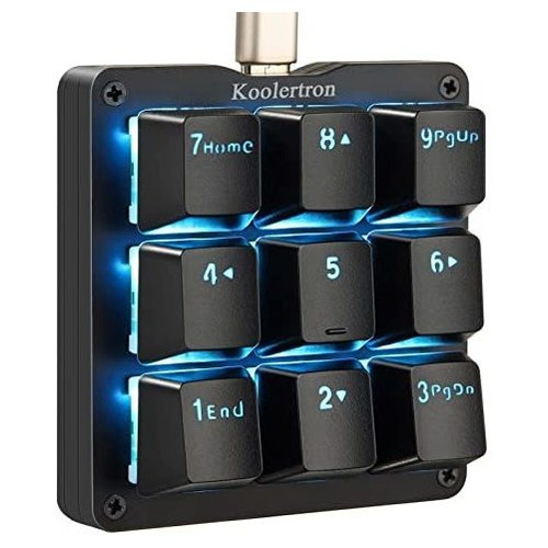 Teclado Macromecánico Koolertron Para Una Mano, Barra Led Az