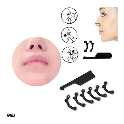 Corrector Nasal Invisible Nariz Perfecta 3 Tallas 6 Unidades