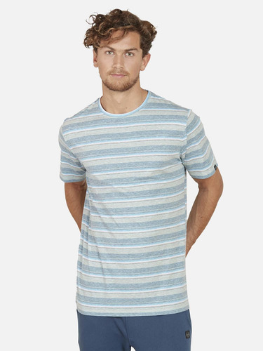 Polera Venice Stripe Ss Tee Hombre Verde Maui And Sons