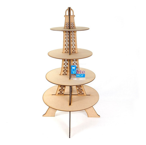 Imagen 4 de 6 de Base Cupcakes Torre Eiffel Muffins Panques Centro Mesa Mdf