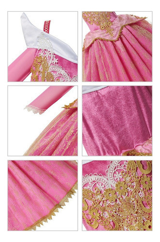 Vestido De Princesa Fiesta Para Niñas Bella Durmiente Aurora