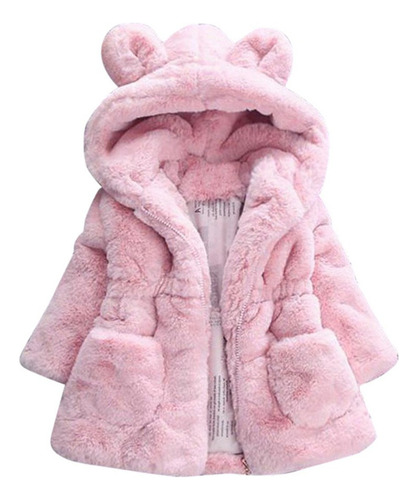 . Abrigo De Invierno Con Capucha For Niña