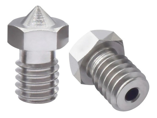 Kit Com 5 Bicos De Aço Inoxidável E3d-v5 E3d-v6 0,6mm 1,75mm
