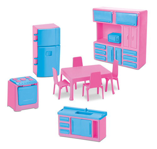 Playset Judy Home Casinha Completa Com Boneca E 31 Peças