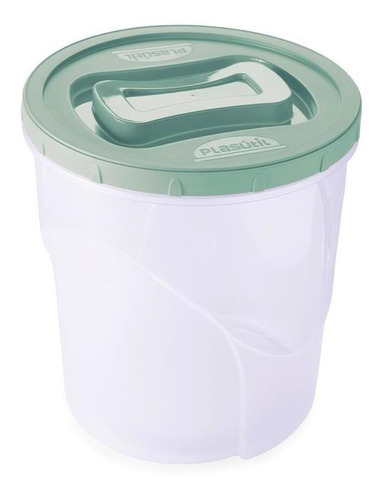 Conjunto Porta Mantimento Plasútil 5pçs Tampa De Rosca Verde