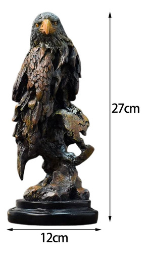 Estatuilla De Pájaro De Estatua De Águila De Resina Negro
