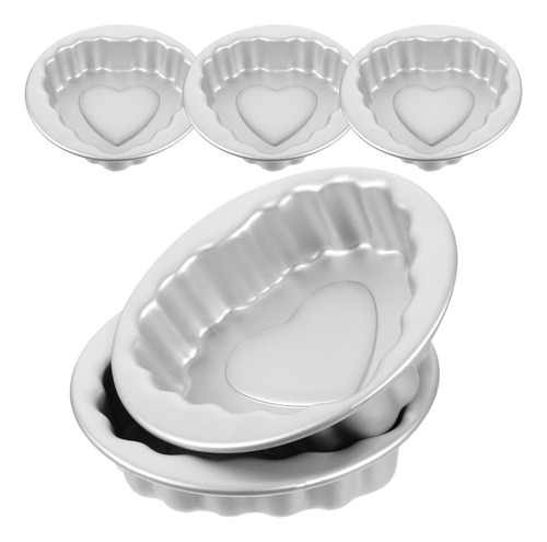 Moldes Pequeños De Aluminio Para Tartas, 5 Unidades