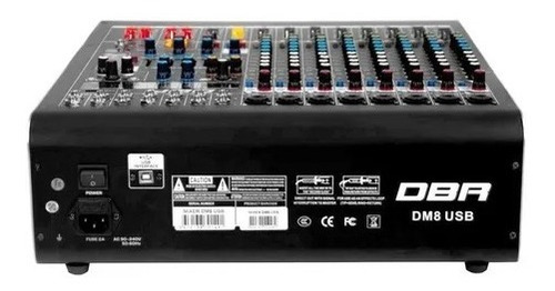 Imagem 4 de 4 de Mesa De Som Dm8usb 8 Canais Dbr + Nf + Garantia