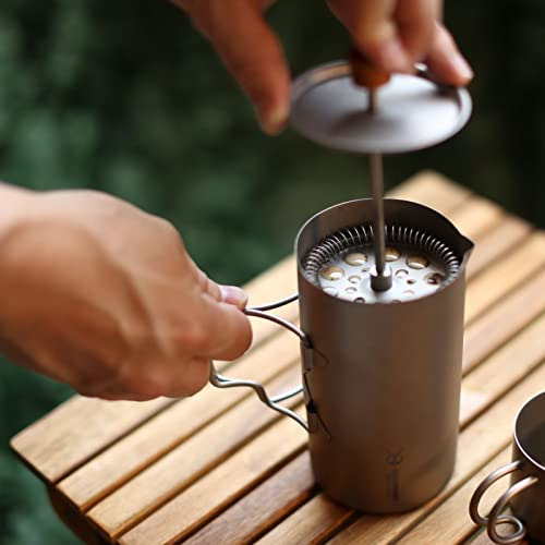 Prensa Francesa Café De Titanio, Taza De Camping, Cafe...