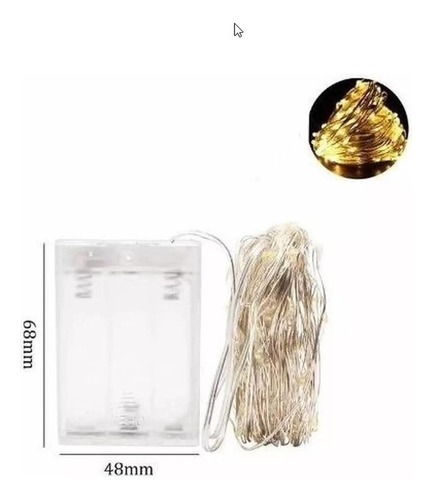Guirnaldas Luces 50 Micro Led Hadas 5 Metros Pilas