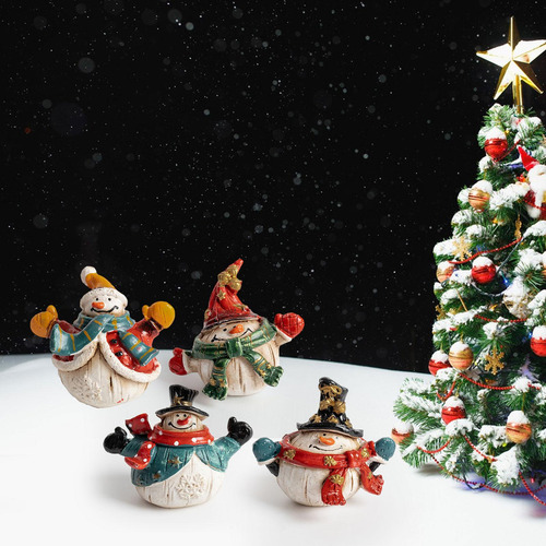 Figuras Navideñas, Estatuas Navideñas Estilo C 4 Piezas.