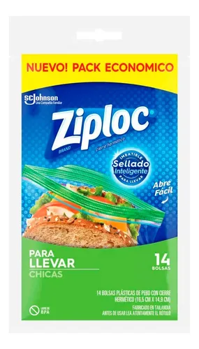 Ziploc Bolsas Cierre Hermético Para Llevar Chicas X14